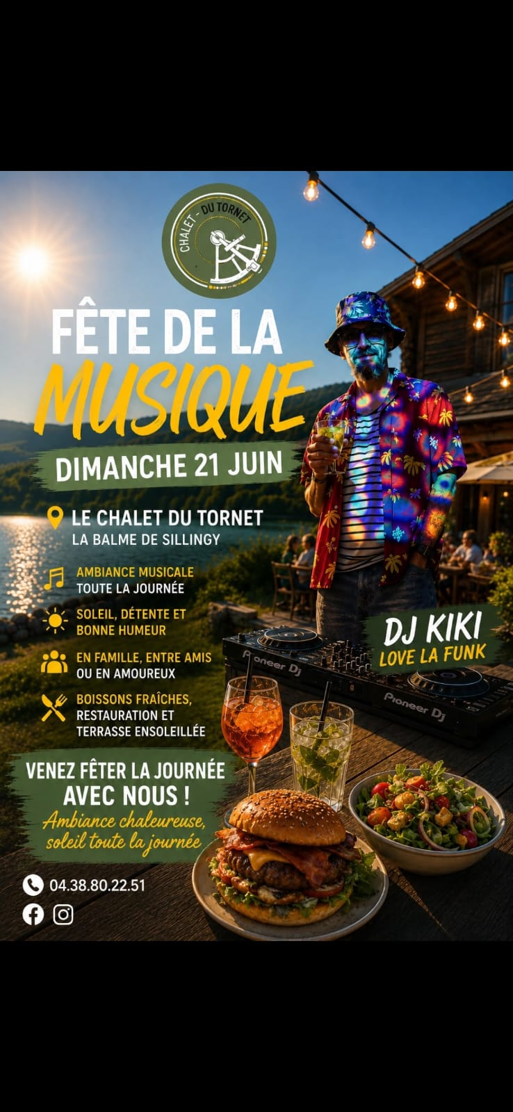 Affiche Fête de la Musique au Chalet du Tornet — dimanche 21 juin